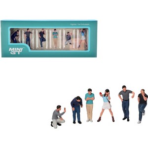 "Car Enthusiasts" 6 Piece Figure Set for 1/64 scale models by Mini GT - 1 of 4