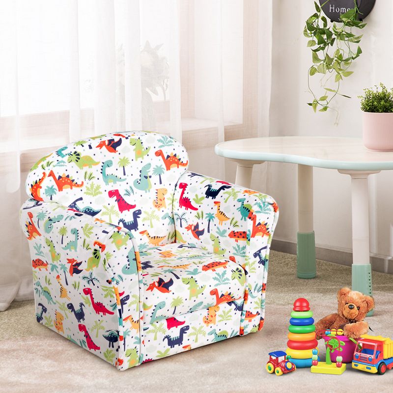 Toddler Children Single Sofa Armrest Chair Furniture Cute Gift for Kids, 2 of 11