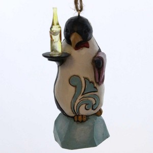 Jim Shore 4.0 Inch Penguin Waiter Hanging Ornament Christmas Tree Ornaments - 1 of 2