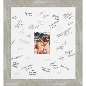 Dove Signature Mat Picture Frame – Guest Book Alternative for Weddings, Graduations, or Retirement – Autograph Photo Mat for Signature Board - 1 of 4