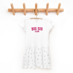 The Juniper Shop Big Sis Club Puff Print Toddler Graphic Dress - 1 of 3