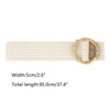 INSPIRE CHIC Women's Woven Stretchy Straw Rattan Round Buckle Elastic Boho Wide Waistband Belts 1 Pc - 3 of 4