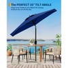 7.5FT Patio Umbrella Outdoor, Market Umbrella, Table Umbrella with Push Button Tilt and Crank, 6 Sturdy Ribs UV Protection Waterproof - 4 of 4