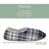 Elanze Designs Black Plaid Mens Plush Lined Cozy Non Slip Indoor Soft Slippers - Large - 4 of 4