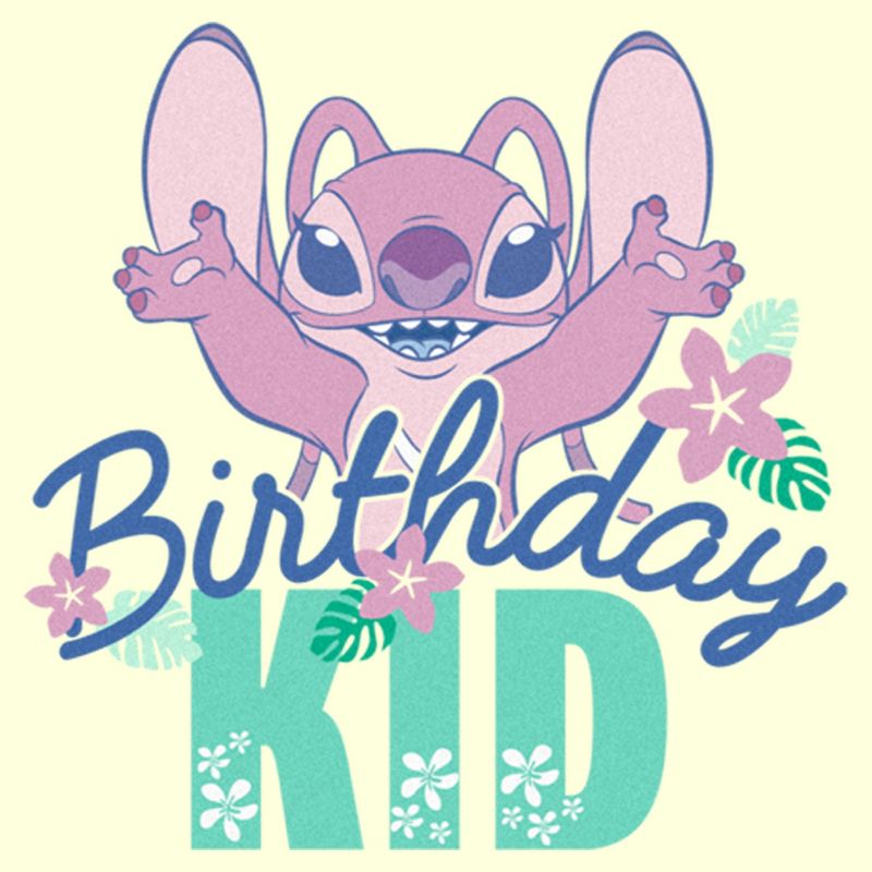 Men's Lilo & Stitch Angel Birthday Kid T-Shirt, 2 of 5