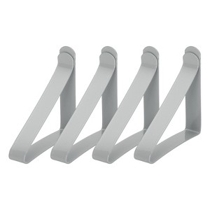 Unique Bargains Stainless Steel Windproof Anti-Rust Tablecloth Clips 4 Pcs - 1 of 4