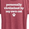 Women's - Instant Message - Victimized By My Cat Short Sleeve Graphic T-Shirt - 2 of 4