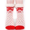 Women's Winter Snowflakes Plush Winter Fleece Lining Slipper Socks - 2 of 4