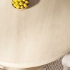 Maven Lane Zola Traditional Round Wooden Dining Table in Antiqued White Finish - 4 of 4