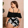 Clearlove Women's Plus Size Swimwear Two Piece High Waist Swimsuit Bathing Suits - 4 of 4
