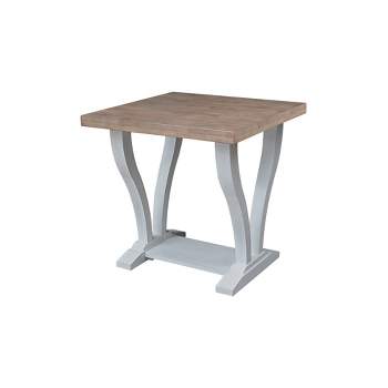 Lacasa Solid Wood End Table Sesame/Chalk - International Concepts
