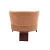 APRILSOUL Modern Accent Chair with Round Back & Wooden Legs - Mid-Century Inspired Lounge Chair for Living Room, Bedroom, or Office,Beige - 4 of 4