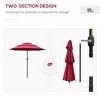 NicBex 9 Ft 3 Tiers Patio Umbrella Outdoor,Table Umbrella for Patio,Market Umbrella Outdoor with Crank,UV protection&Waterproof,No Base - 3 of 4