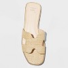 Women's Nina Slide Sandals - A New Day™ Beige 8 - 3 of 4