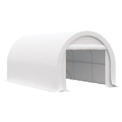 Outsunny 10' x 16' Carport / Storage Tent, Anti-UV PE Portable Garage for Car, Truck, Boat, Motorcycle, Bike, Garden Tools, Outdoor Work