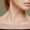 EVERLY JEWELRY | Sterling Silver Pendant with Gemstone and Created Gemstone – Multiple Stone Options - 4 of 4
