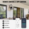 Ludomide 23.6 In. Smart Industrial Wall Mounted Ceiling Fan with Double Side LED Lights and Remote Included - 2 of 4