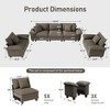 Captiva Designs Cloud Modular 5PC Sectional Sofa Set, Deep Seat Couch for Living Room, Corduroy & Chenille Fabric - 2 of 4