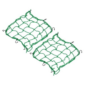 Unique Bargains Rubber Rope Cover Cargo Luggage Tie-Down Net with 6 Hooks 2 Pcs - 1 of 4