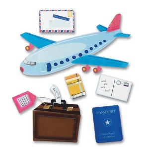 Jolee's Boutique Dimensional Stickers - Airplane Travel, 6pcs - 1 of 1