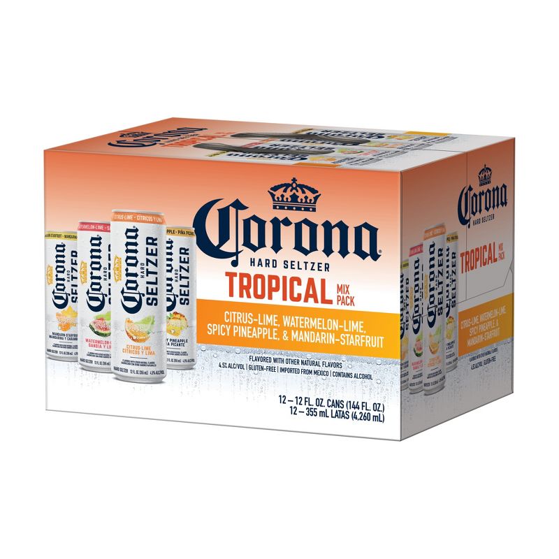 Corona Hard Seltzer Gluten Free Variety Pack - 12pk/12 fl oz Cans, 4 of 11