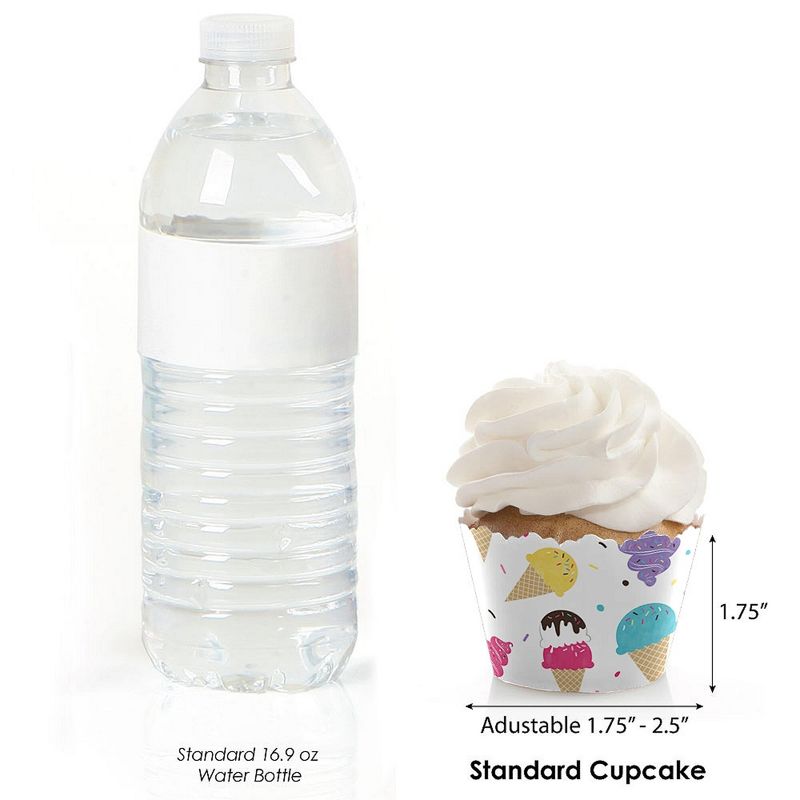 Big Dot of Happiness Scoop Up the Fun - Ice Cream - Sprinkles Party Decorations - Party Cupcake Wrappers - Set of 12, 3 of 5