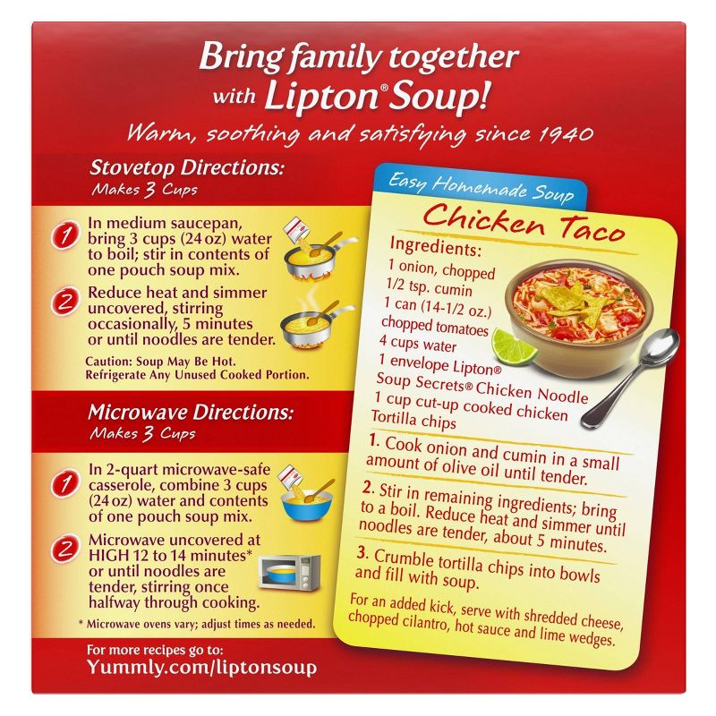 Lipton Soup Secrets Chicken Noodle Soup Mix - 4.2oz/2pk, 3 of 8