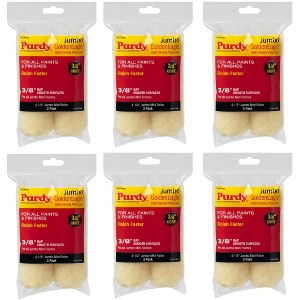 Genuine Purdy 6 Sets of Golden Eagle Jumbo Mini 4-1/2" x 3/8" Nap 2 Pack Roller Covers 140624022-6PK - 1 of 3