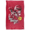 Kids' Power Rangers Red Ranger Silky Touch Blanket White 36X58 - 2 of 4