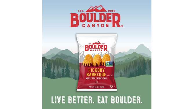 Boulder Canyon Hickory Barbeque Kettle Cooked Potato Chips - 6.5oz, 2 of 6, play video