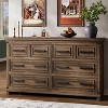 55" Farmhouse 8 Drawer for Bedroom, Retro Cabinet, Multi-Drawer Storage Furniture, Retro Style Wooden Cabinet - 4 of 4