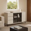 Luck Live 62.99" Modern Style Storage Cabinet with Three Doors and Three Drawers in Off-white - 3 of 4