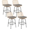 Resenkos Counter Bar Stools Set, Counter Stool Set,Patio Swivel Barstools Set of 2 with Soft Seat Cushions-Gray - 3 of 4