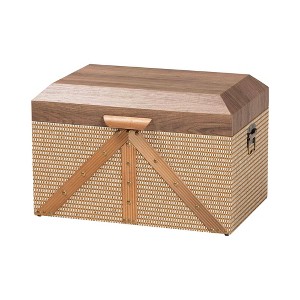 Baxton Studio Kande Storage Trunk with Hinged Top & Woven Exterior
