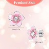 3 Pairs Flower Stud Earrings for Women, Cherry Blossom Daisy and Rose Designs - 2 of 4