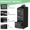 YONWAY 4 Drawer File Cabinet with Lock, Office Home Vertical File Cabinet, Organizer Storage Cabinet for A4, Legal and Letter Size - 2 of 4