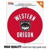 Western Oregon University Wolves Logo Automotive Car Window Locker Circle Bumper Sticker - 3 of 4