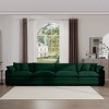4-Seater Corduroy Sofa, Modern Upholstered Couch for Living Room, Office, Apartment, Includes 2 Arm Pillows & 4 Throw Pillows - 2 of 4