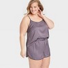 Women's Luxury Collection Shadow Striped Satin Pajama Shorts - Auden™ - 3 of 4