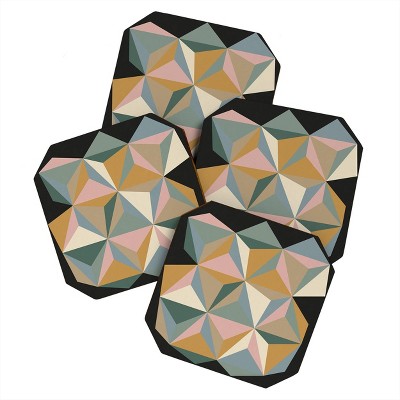 4pk Alisa Galitsyna Pastel Triangles Coasters - society6