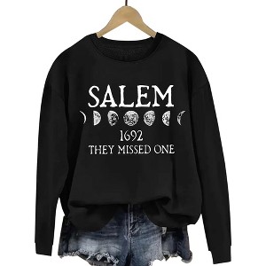 Plus Size 1692 They Missed One Sweatshirt For Women Graphic Sweatshirt Casual Long Sleeve Pullover Tops with Crew Neck Plus Size Sweatshirts - 1 of 4