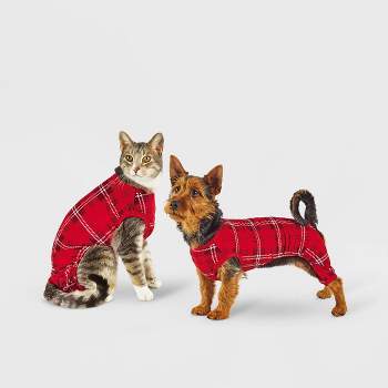 Plaid Dog and Cat Pajama - S - Wondershop™
