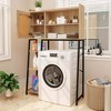 Costway Over The Toilet Storage Cabinet Space-saving Toilet Organizer with PE Rattan Door - 4 of 4