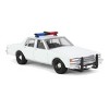 Greenlight Collectibles 1/64 1980-90 Chevrolet Caprice, Blank White with Light Bar & Grill Guard, Hot Pursuit, GLT43005 - 2 of 3