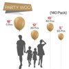 PartyWoo Balloons Tan Light Brown Neutral Boho Coffee 18 12 10 5 Inch 140 pcs - 2 of 4