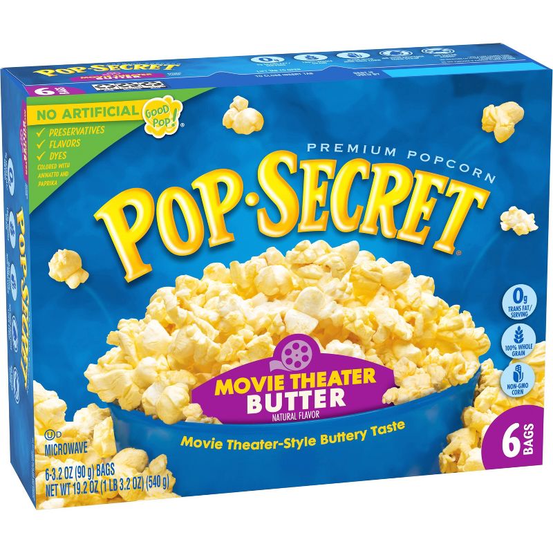 Pop Secret Microwave Popcorn Movie Theater Butter Flavor - 3.2oz/6ct, 4 of 10