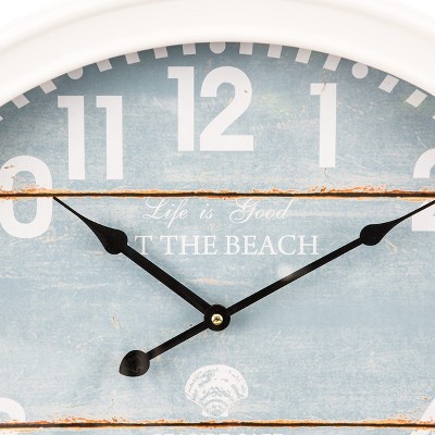 Small Light Blue and White Roped Coastal Wall Clock
