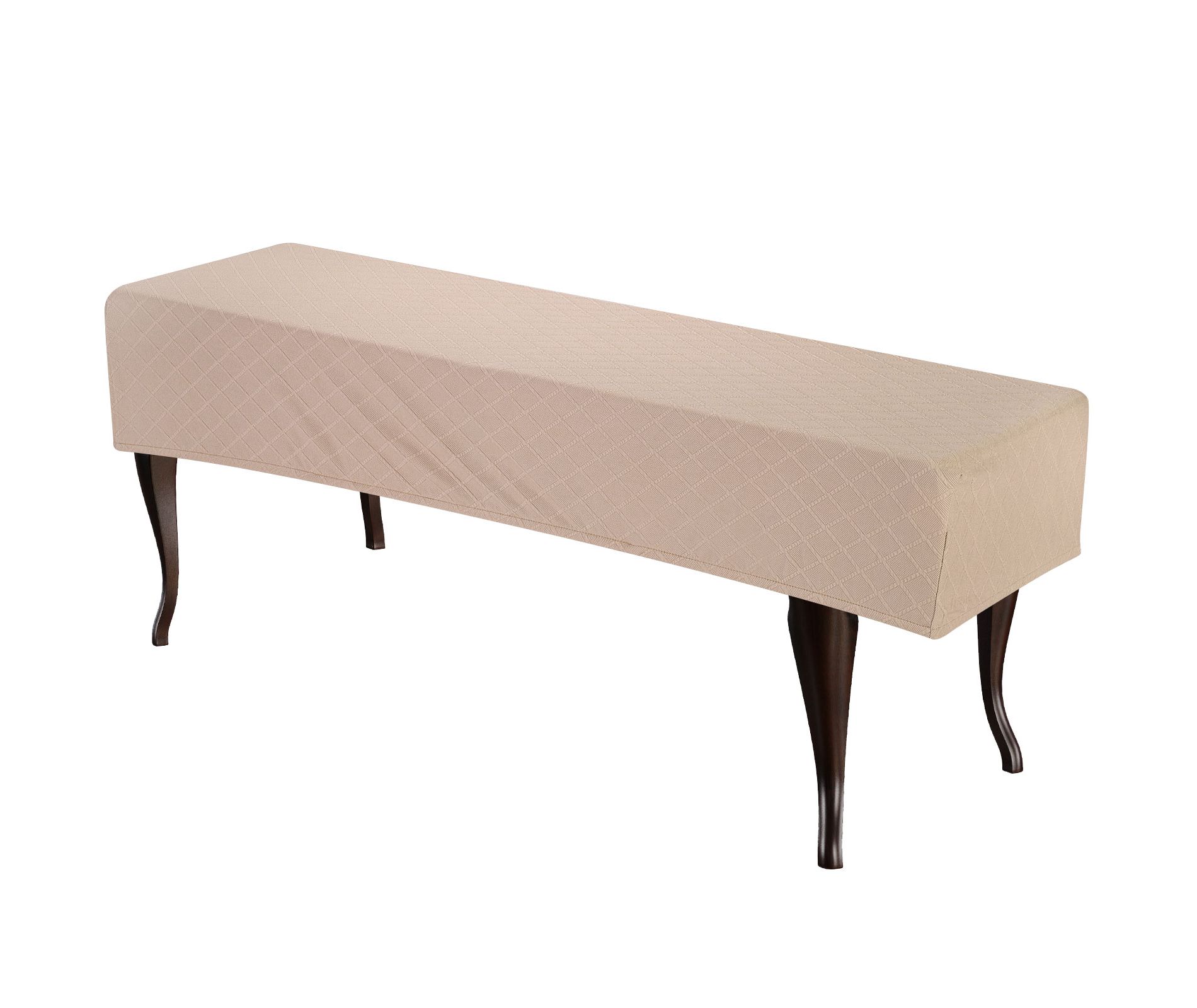 Unique Bargains Stretch Anti-Dust Protecting Dining Chair Slipcovers for 42" - 54" Bench Camel