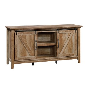 Dakota Pass TV Stand for TVs up to 70" Dark Brown - Sauder: Craftsman Oak Finish, Sliding Doors, Adjustable Storage - 1 of 4