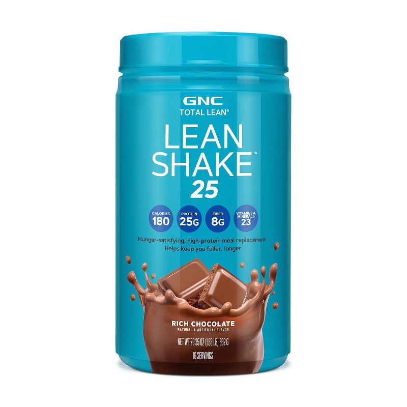 GNC Total Lean | Lean Shake 25 Protein Powder | Rich Chocolate| 16 Servings, 1 of 4